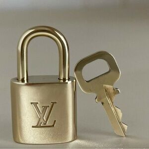 Louis Vuitton Gold Padlock with Key